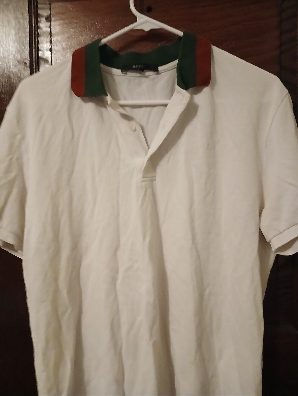 Gucci White Polo with Green and Red Trim